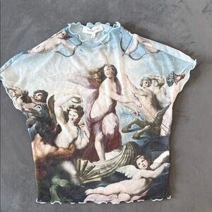 Bear Dance Mythical Art Print Sheer Top